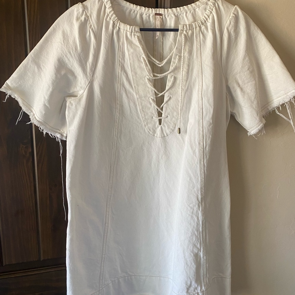 White Denium Dress